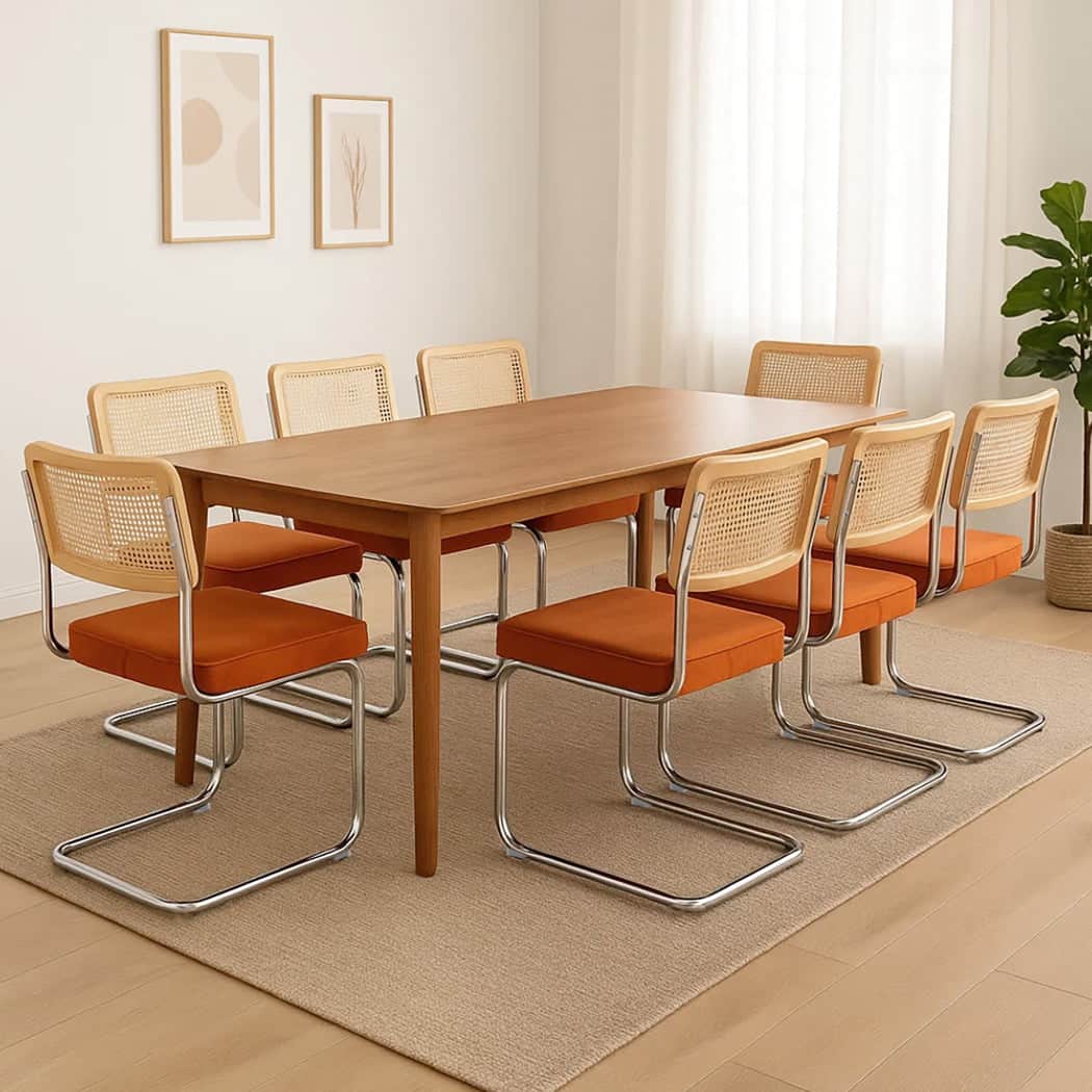 Luxury 8xRattan Chair Dining Chairs  Sleek Modern Look Classic