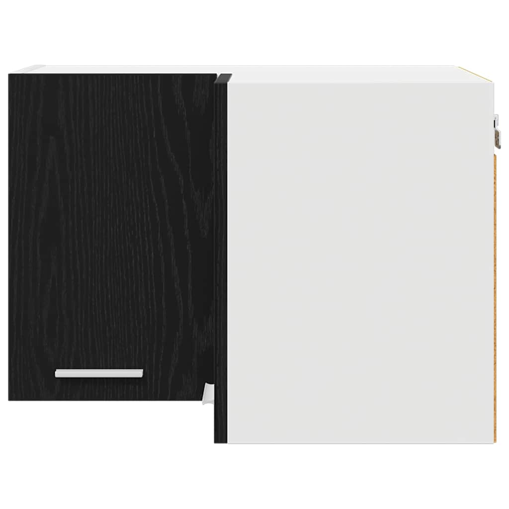 Luxury Cabinet Riga Black Oak and White - Designer Finish, 3vty