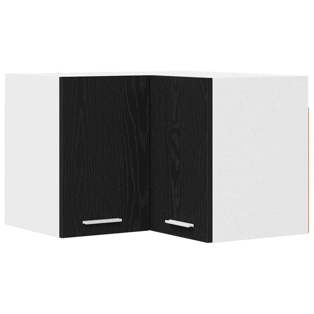 Luxury Cabinet Riga Black Oak and White - Designer Finish