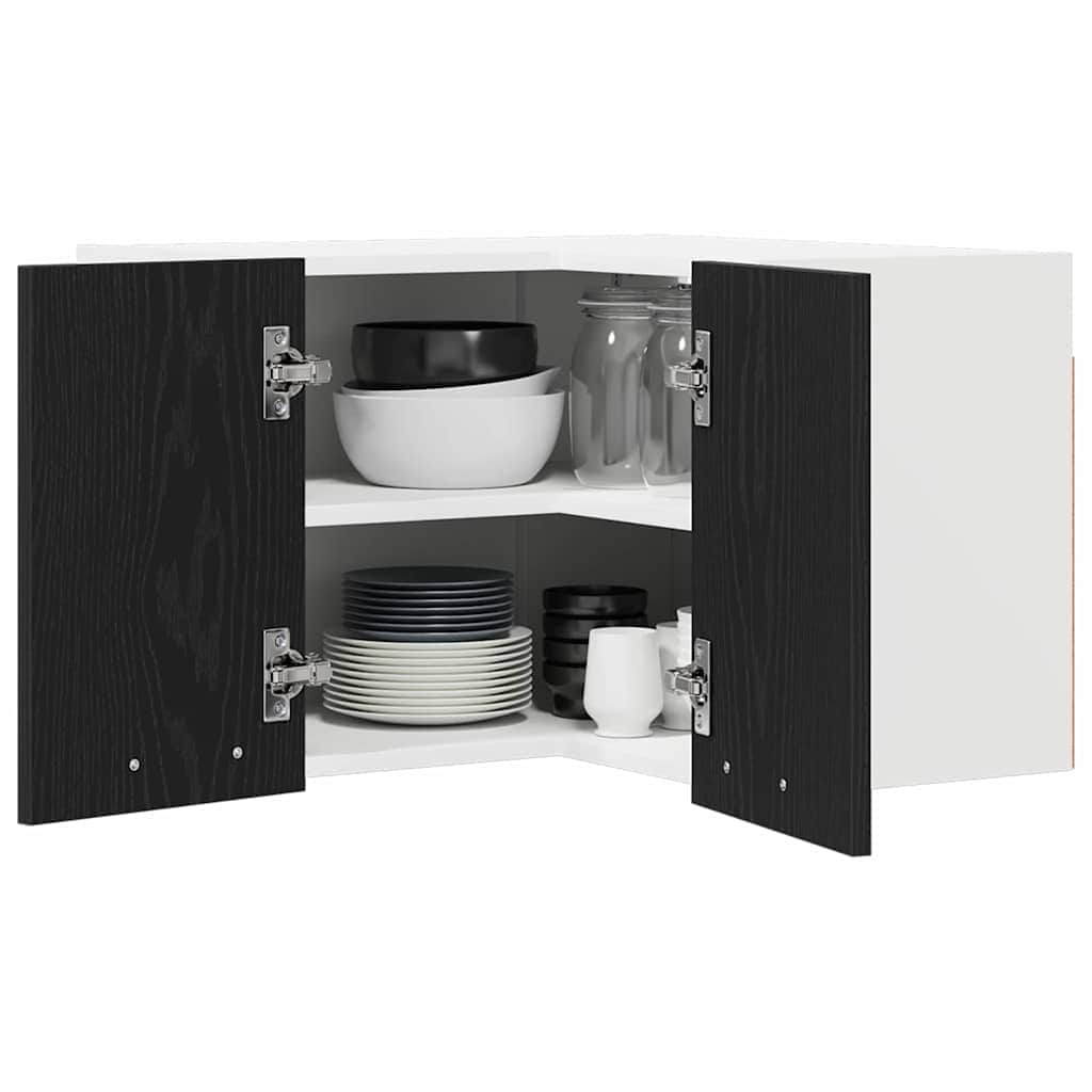 3vty - Luxury Cabinet Riga Black Oak and White - Designer Finish
