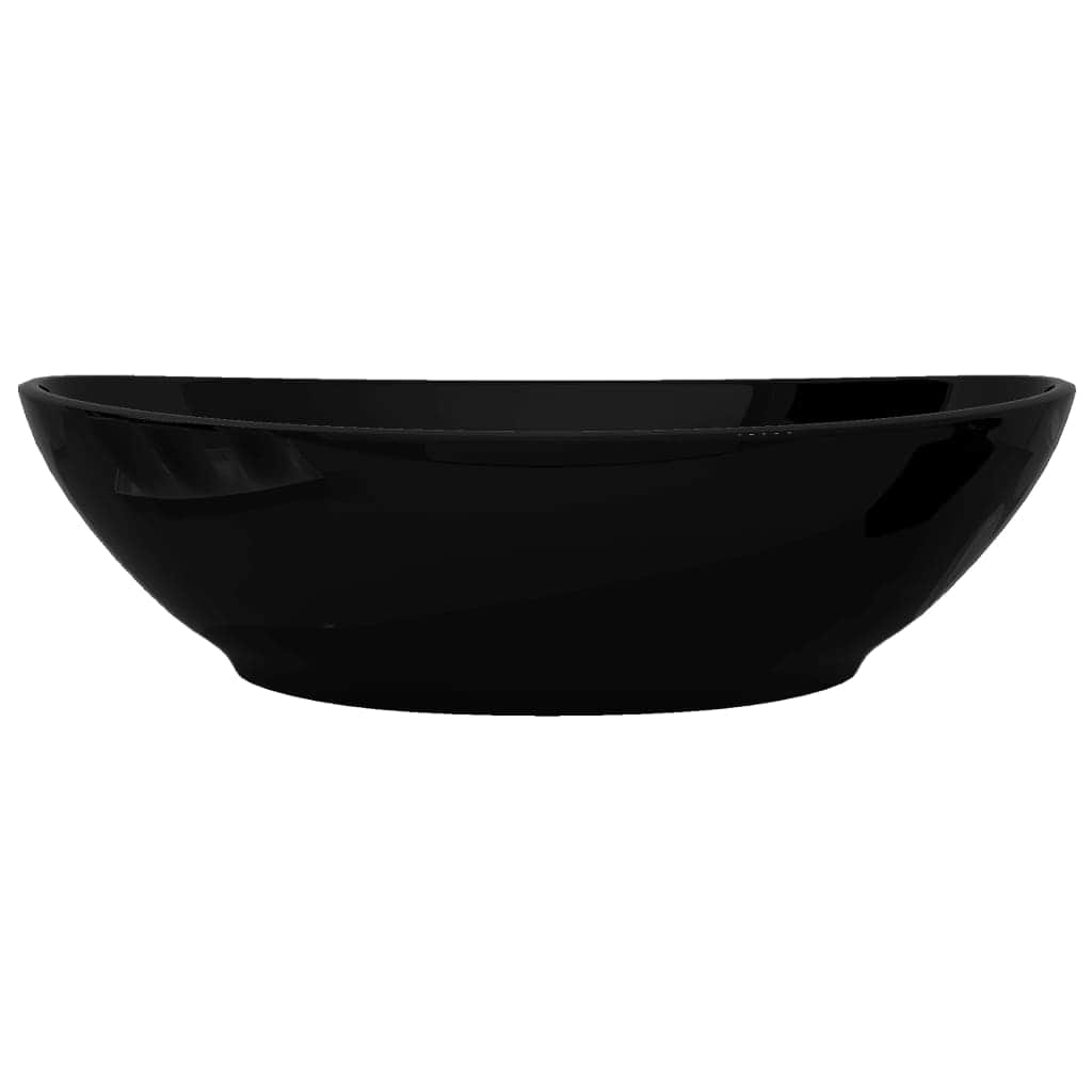 Luxury Ceramic Basin Oval-shaped Sink Black