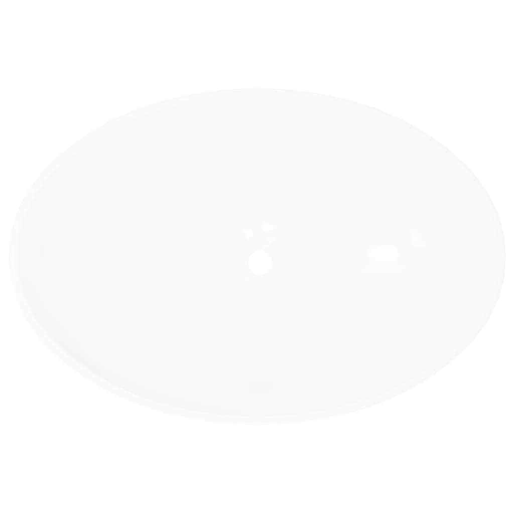 Luxury Ceramic Basin Oval-shaped Sink White  M