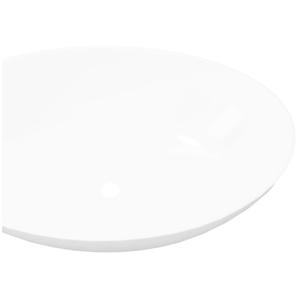 Luxury Ceramic Basin Oval-shaped Sink White  M