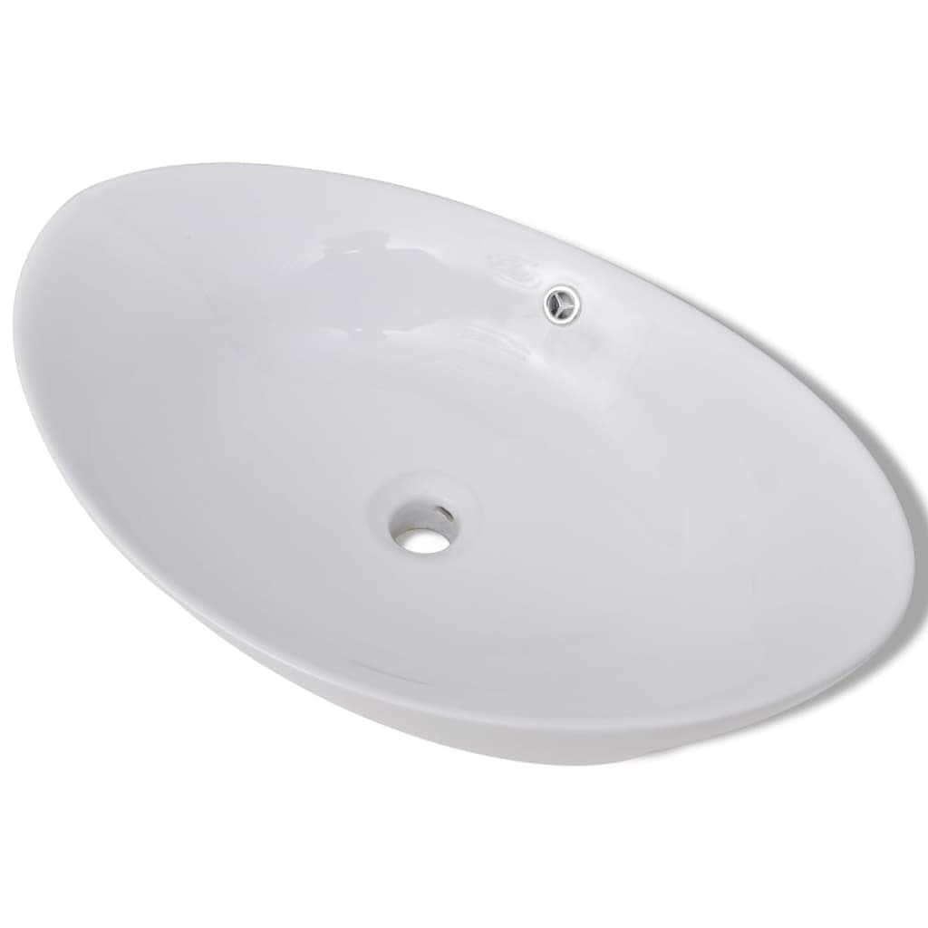 Luxury Ceramic Basin Oval with Overflow