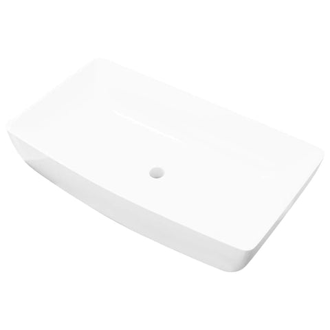 Luxury Ceramic Basin Rectangular Sink White