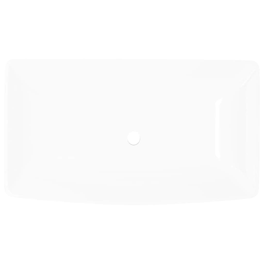 Luxury Ceramic Basin Rectangular Sink White