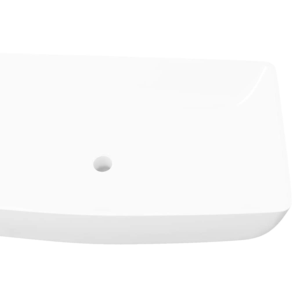 Luxury Ceramic Basin Rectangular Sink White