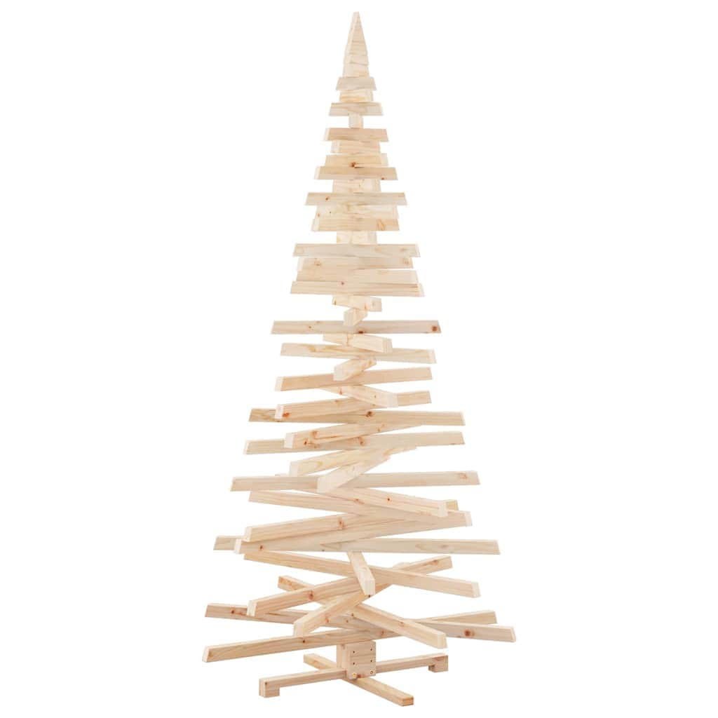 Luxury Christmas Trees with Stand Natural 210cm Solid pine wood - Home