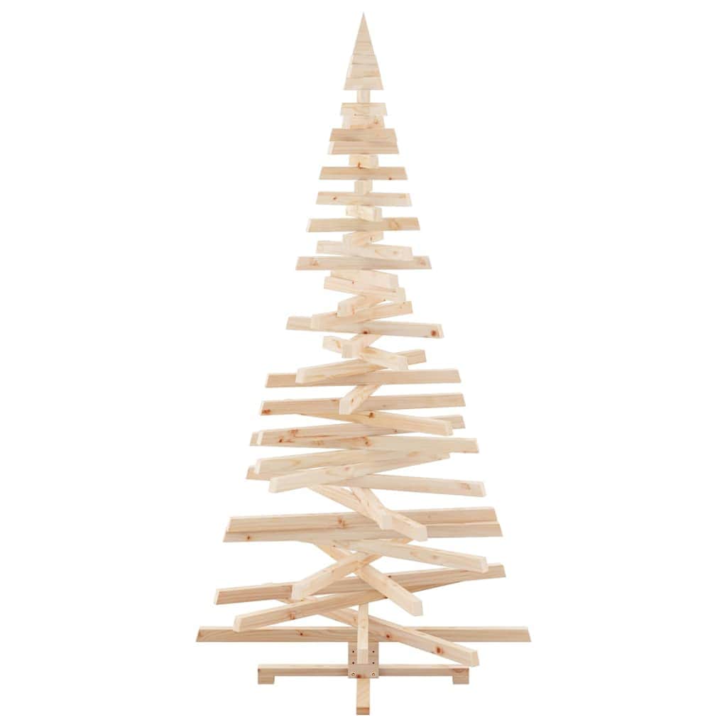 Luxury Christmas Trees with Stand Natural 210cm Solid pine wood - Home