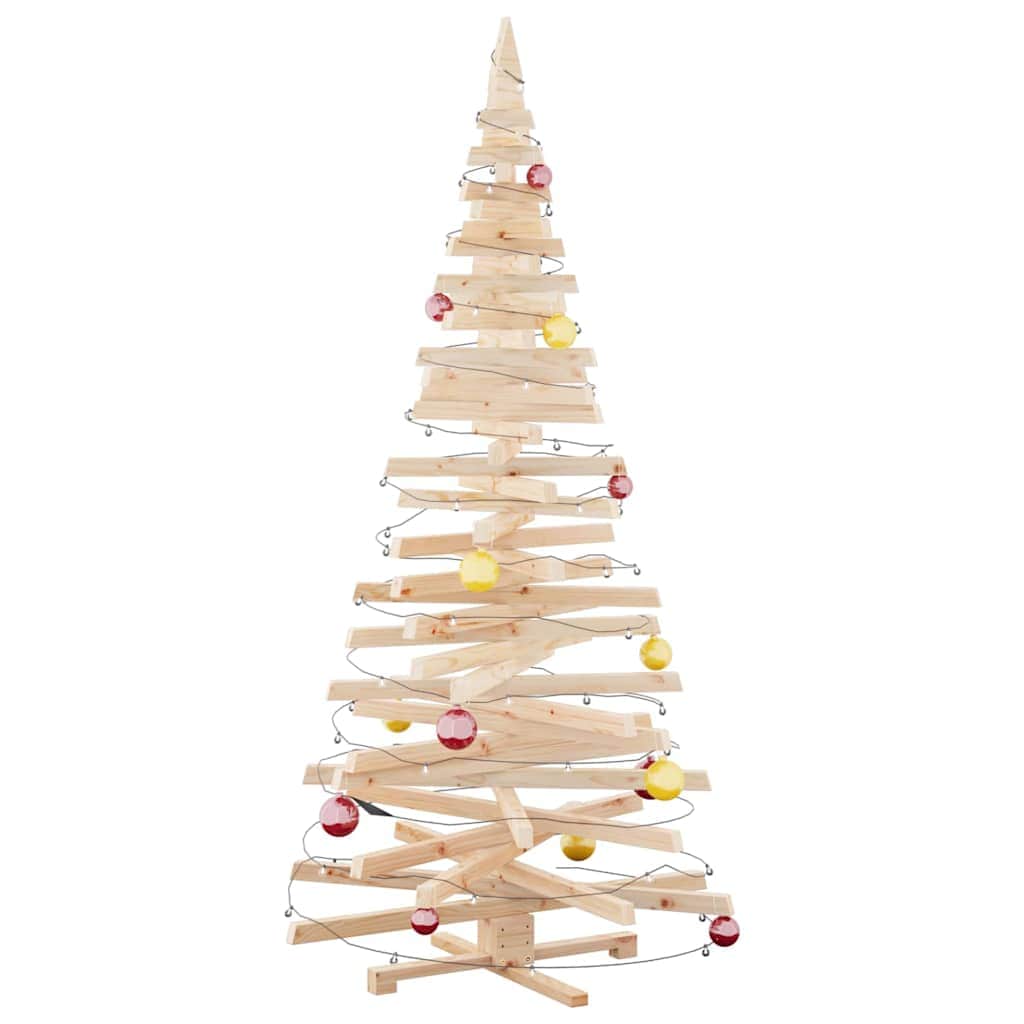 Luxury Christmas Trees with Stand Natural 210cm Solid pine wood - Home