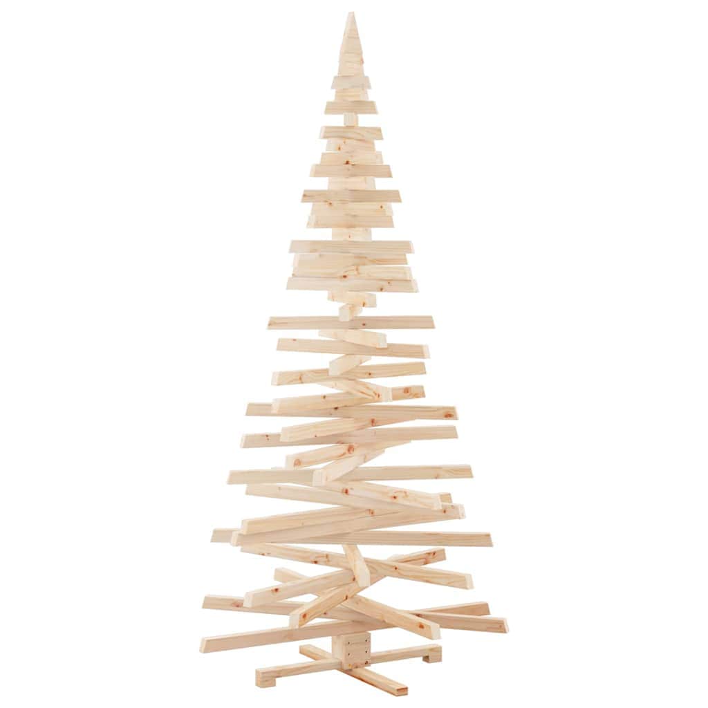 Luxury Christmas Trees with Stand Natural 210cm Solid pine wood - Home