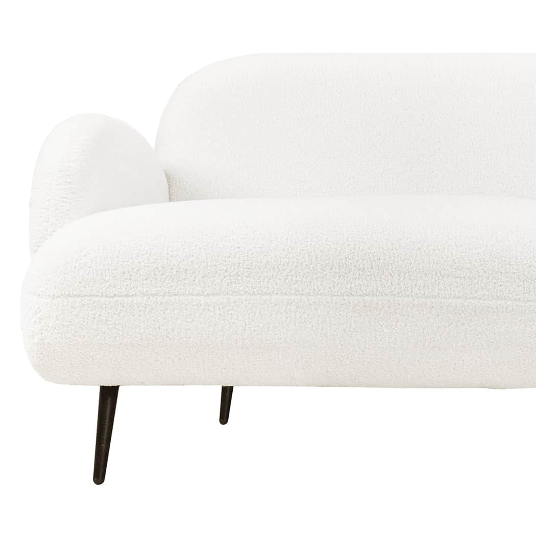 Luxury Cloud Sofa 3 Seater Sherpa Fleece White  Adjustable Height