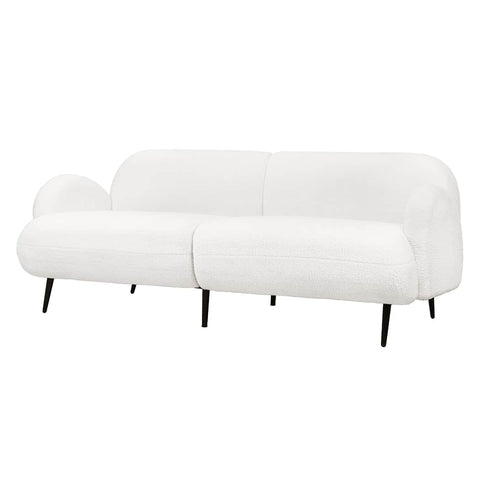 Luxury Cloud Sofa 3 Seater Sherpa Fleece White  Adjustable Height