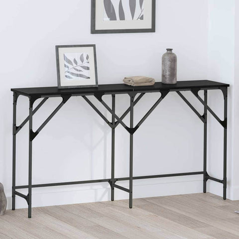 Luxury Console Table Black oak Engineered wood - High Quality Build