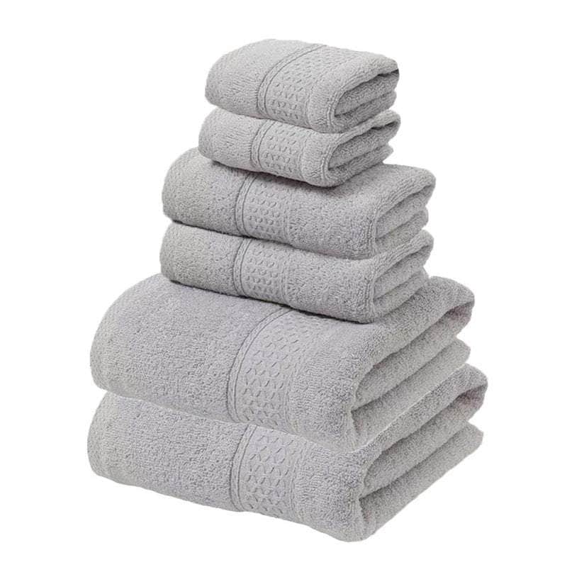 Luxury Cotton Towel Set - Soft & Absorbent (6-Piece)