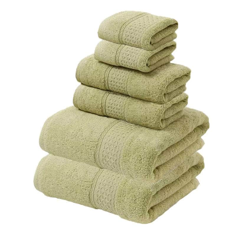 Luxury Cotton Towel Set - Soft & Absorbent (6-Piece)