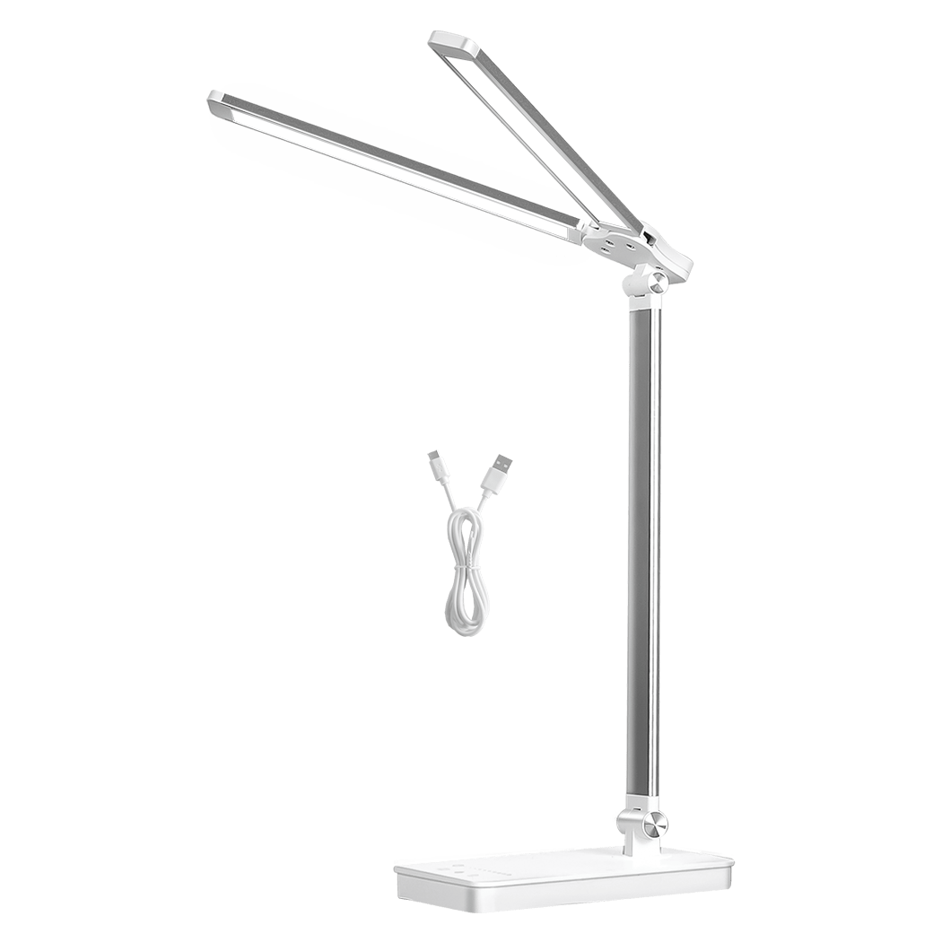 Luxury Double Head Desk Lamp LED Light Eye Caring USB  Comfortable