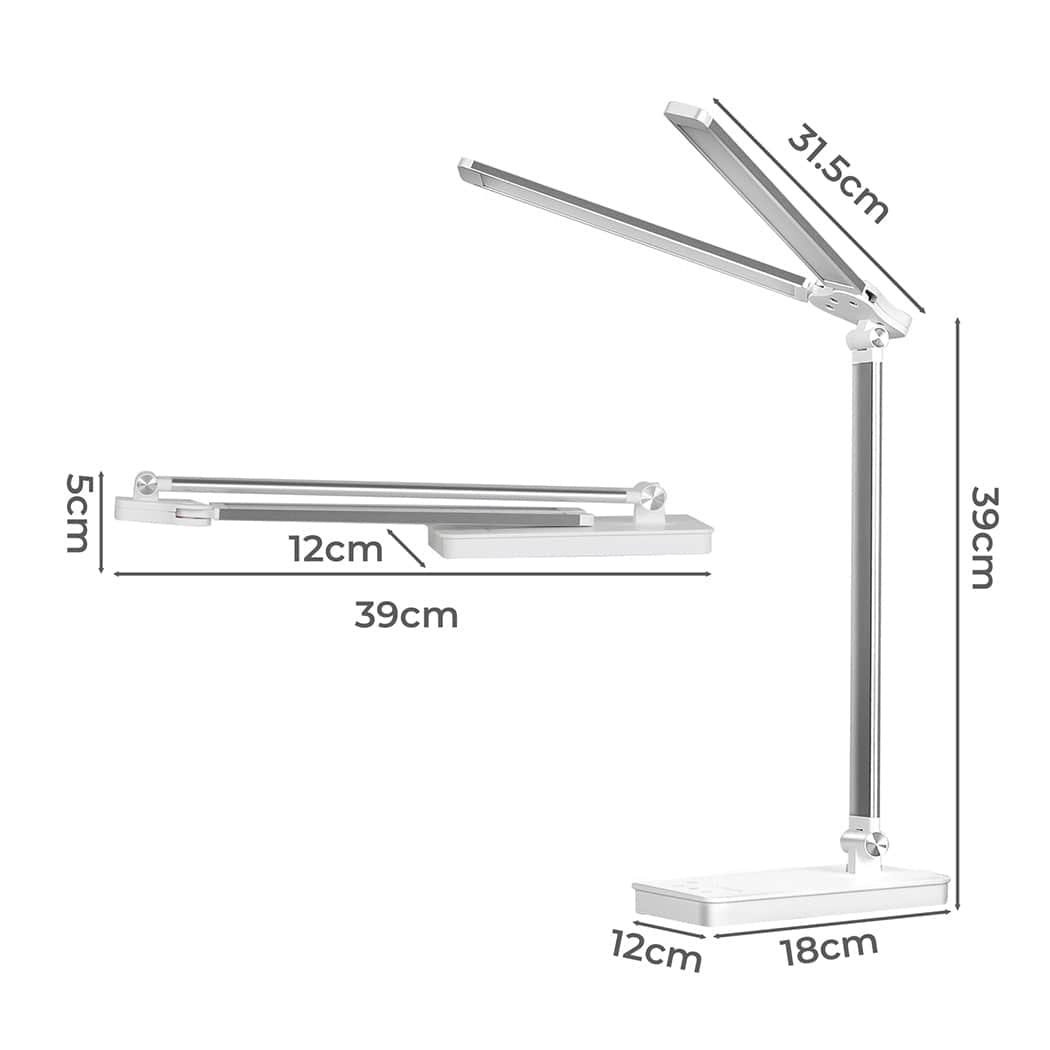 Luxury Double Head Desk Lamp LED Light Eye Caring USB  Comfortable