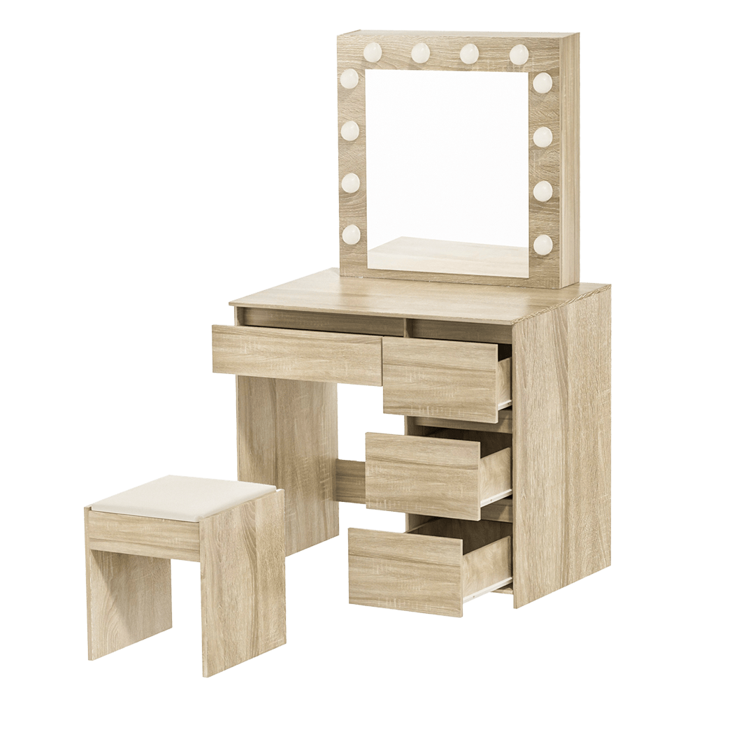 Luxury Dressing Table Stool Set Makeup Mirror Led  Durable Frame