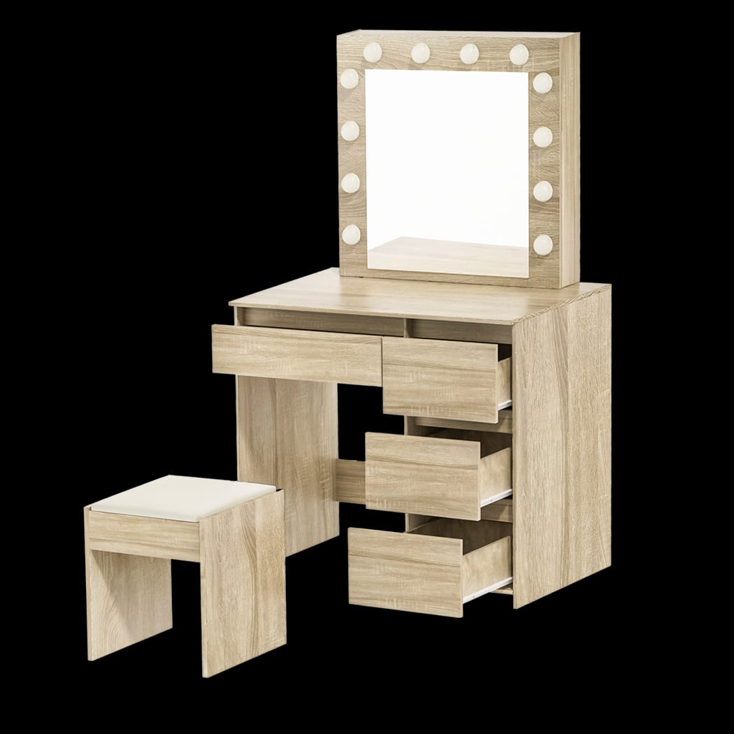 Luxury Dressing Table Stool Set Makeup Mirror Led  Durable Frame