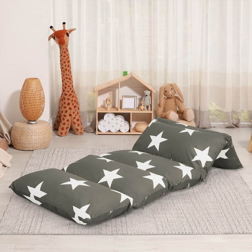 Luxury Foldable Mattress Kids Pillow Dark grey Large  Adjustable
