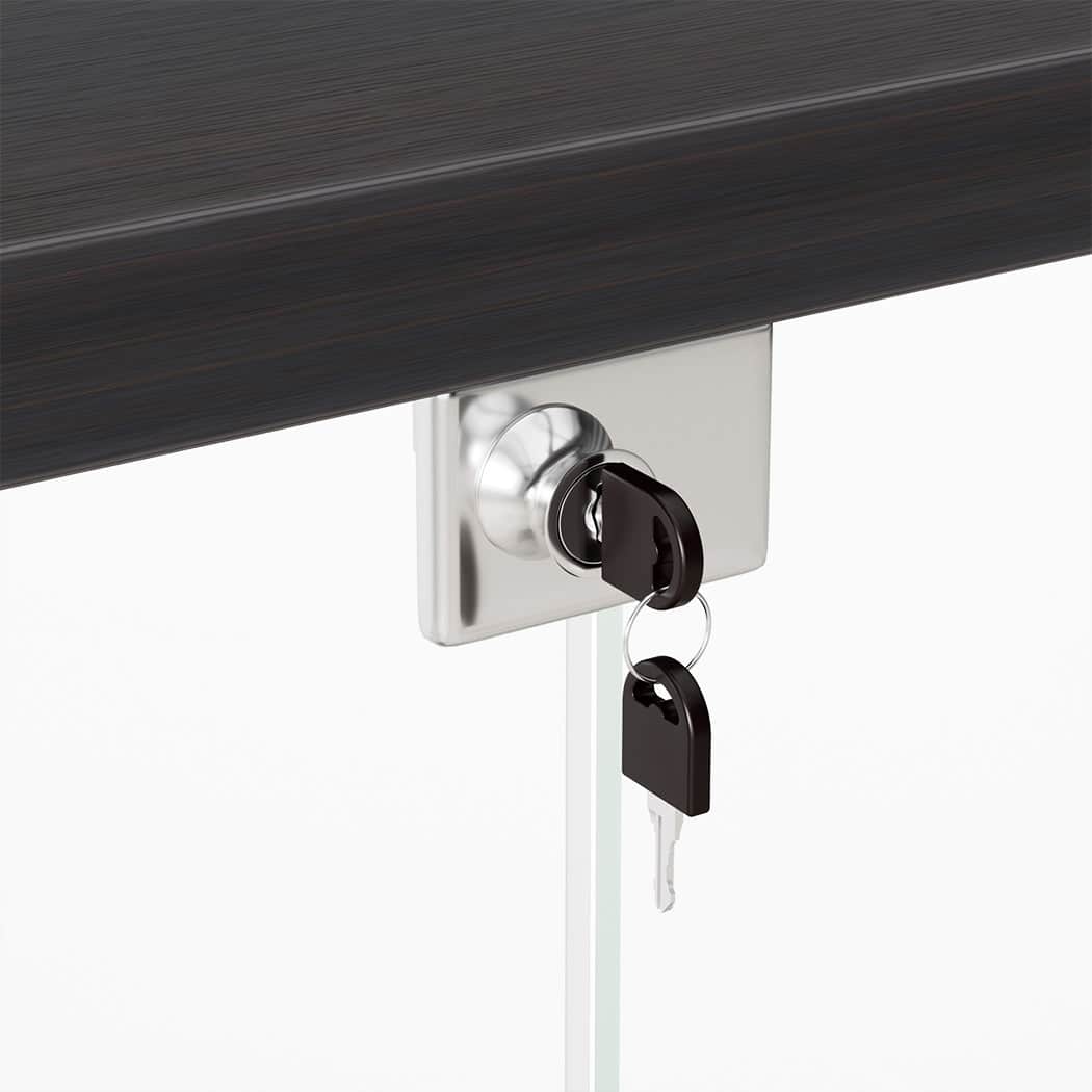 Luxury Glass Display Cabinet Lockable Collections Storage 2 Tier