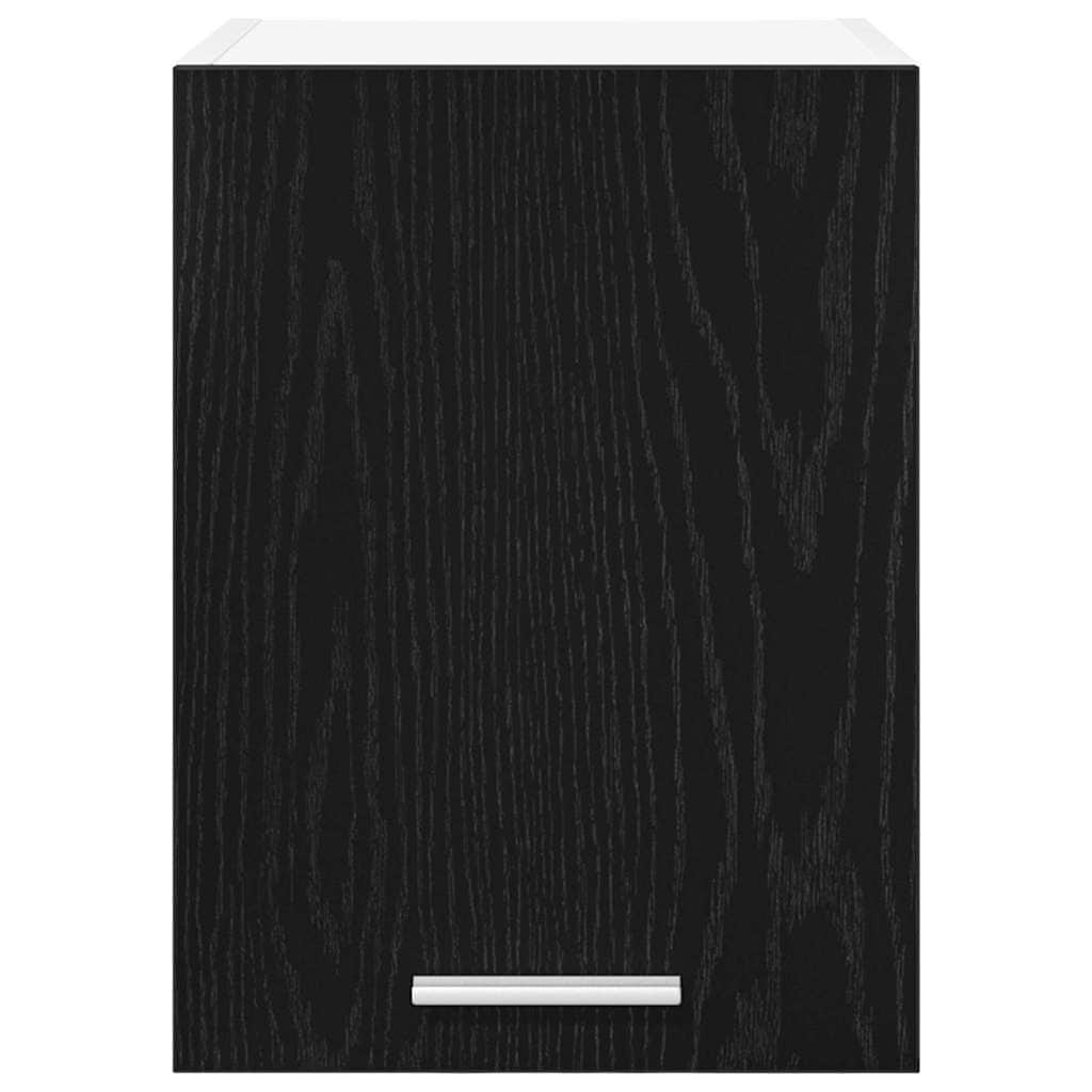 Luxury Hanging Cabinet Riga Black Oak and White - Designer Finish