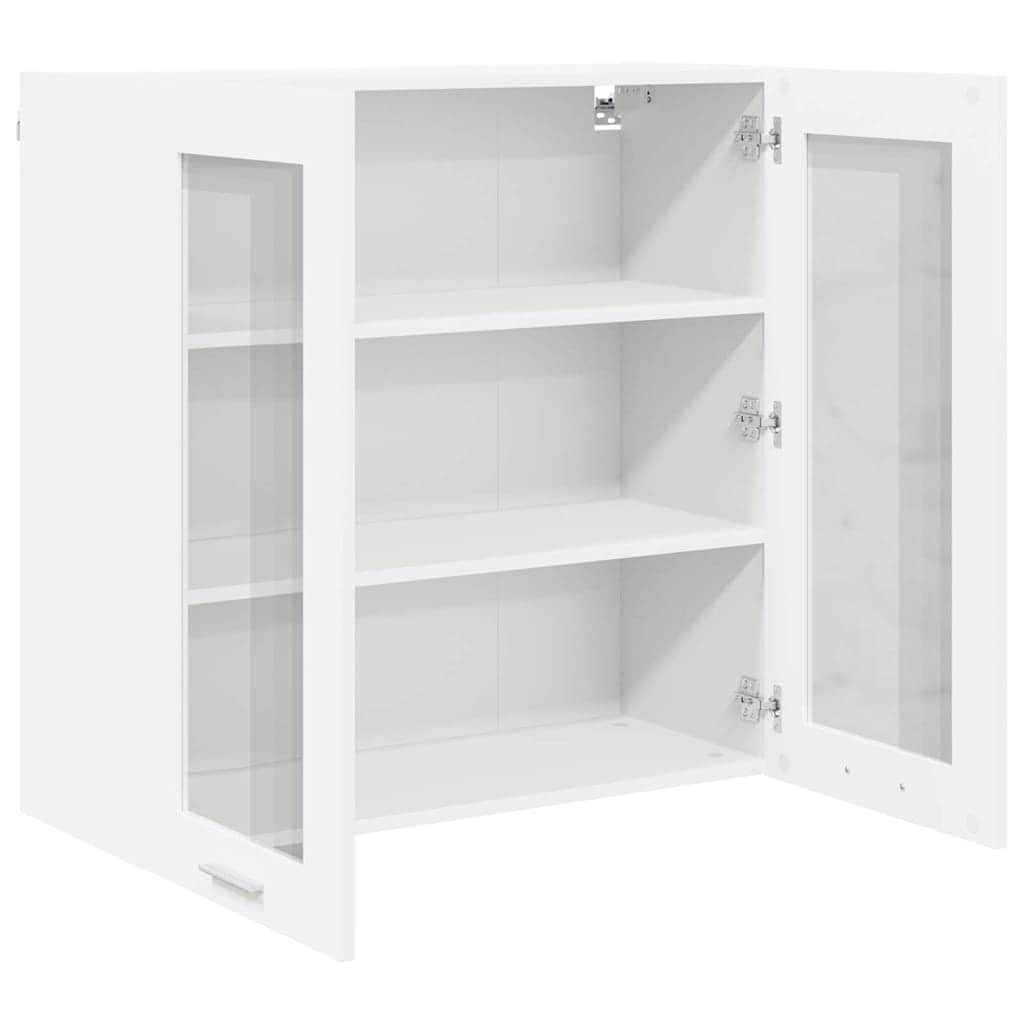 Wood finish - Luxury Hanging Cabinet Riga White Engineered Wood - Premium Comfort