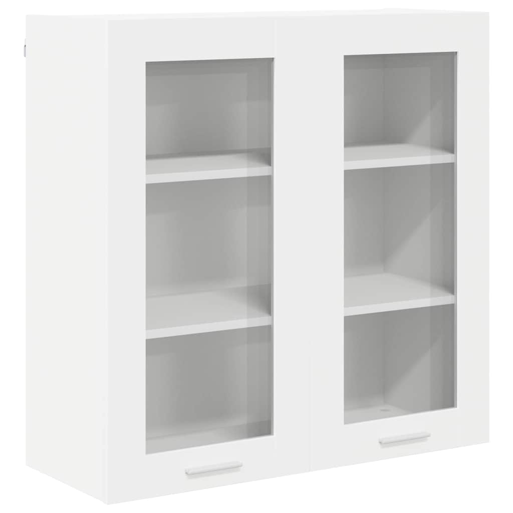 White colour - Luxury Hanging Cabinet Riga White Engineered Wood - Premium Comfort