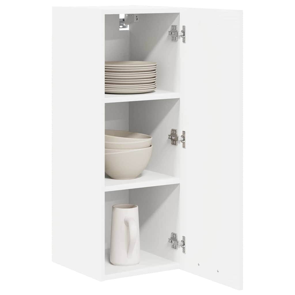 Luxury Hanging Cabinet with Shelf Riga 2 pcs White - Sturdy Frame