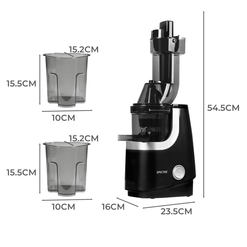 Luxury Slow Juicer Cold Press Whole Black  Wood Finish Classic