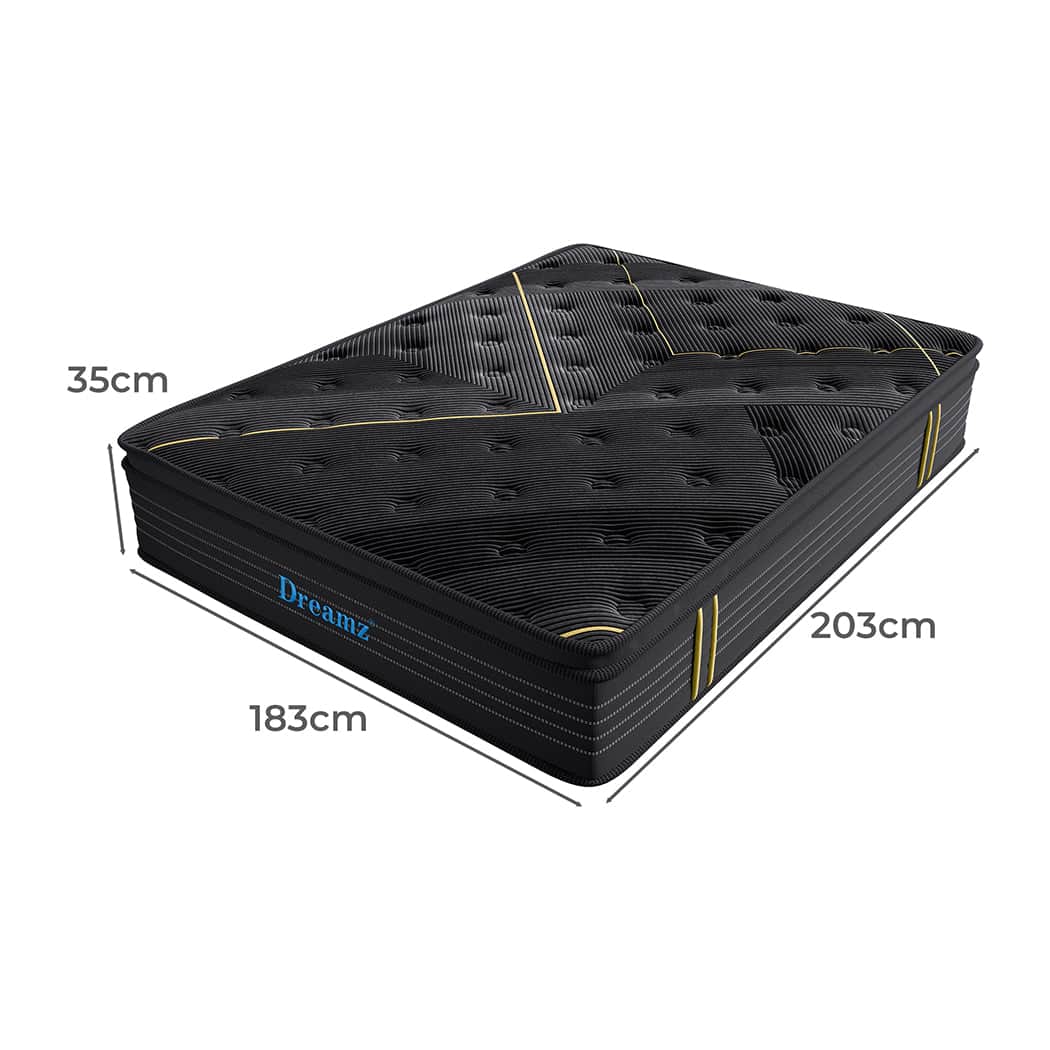 Luxury Spring Mattress Bamboo Euro Top King  High Back Support