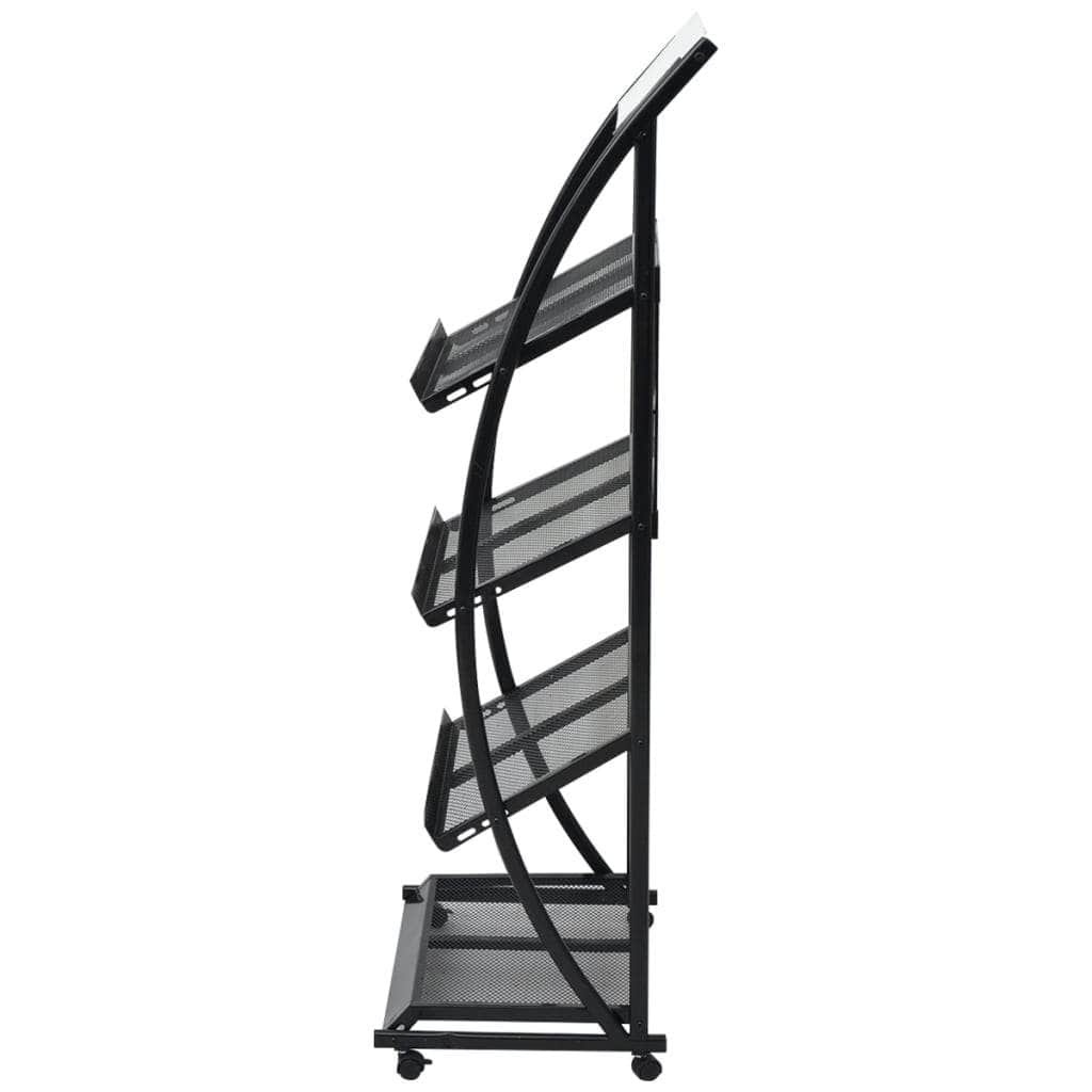Magazine Rack Black and White A4 - Simple deals