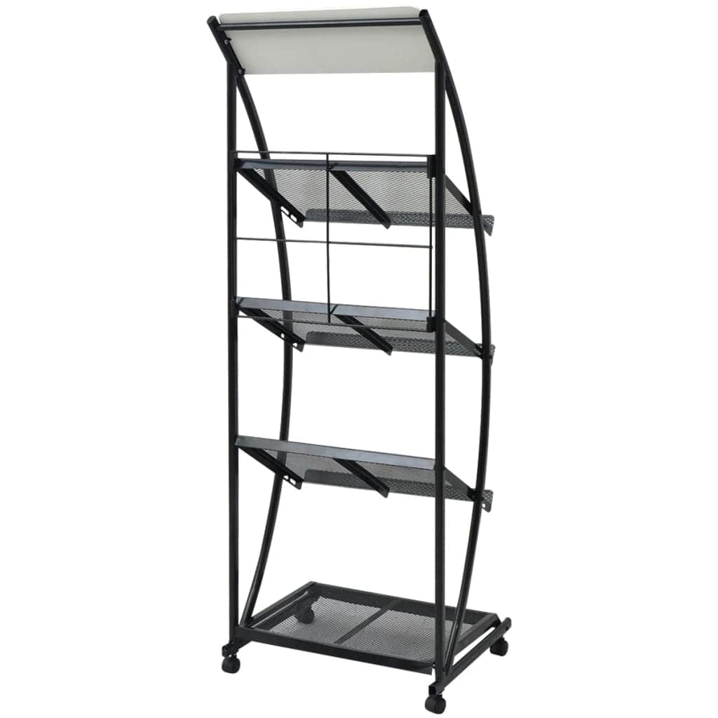 Magazine Rack Black and White A4 - Simple deals