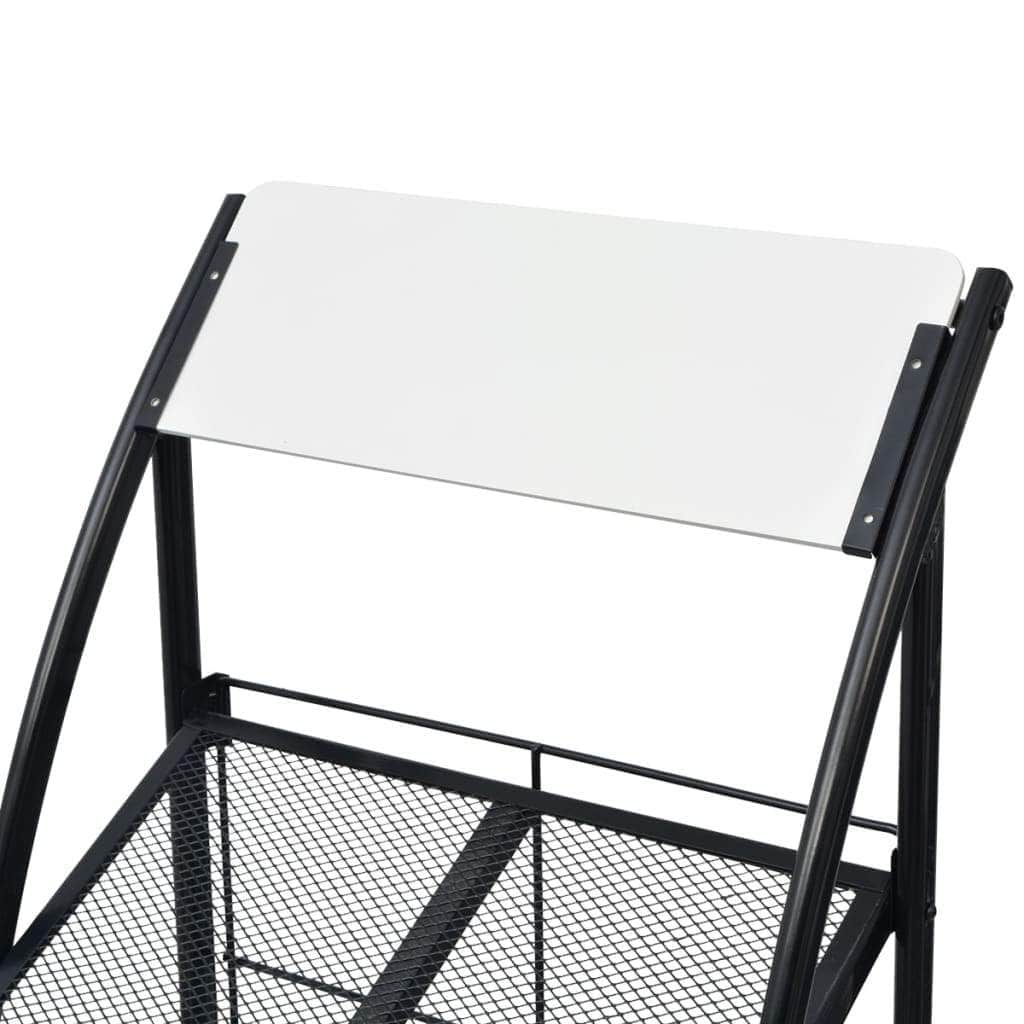 Magazine Rack Black and White A4 - Simple deals