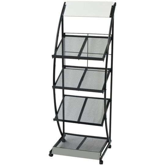 Magazine Rack Black and White A4 - Simple deals