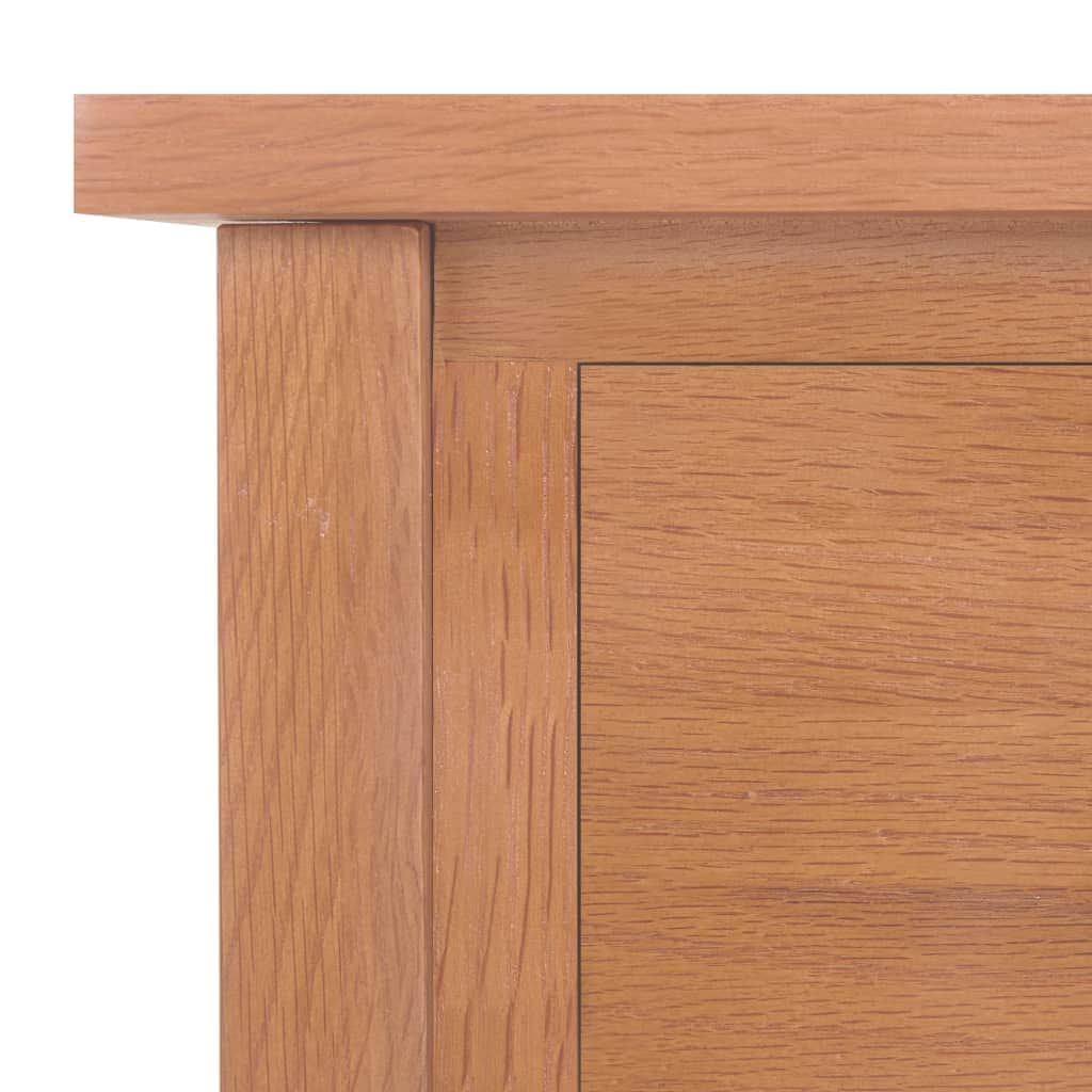 Magazine Table with Drawer Solid Oak Wood
