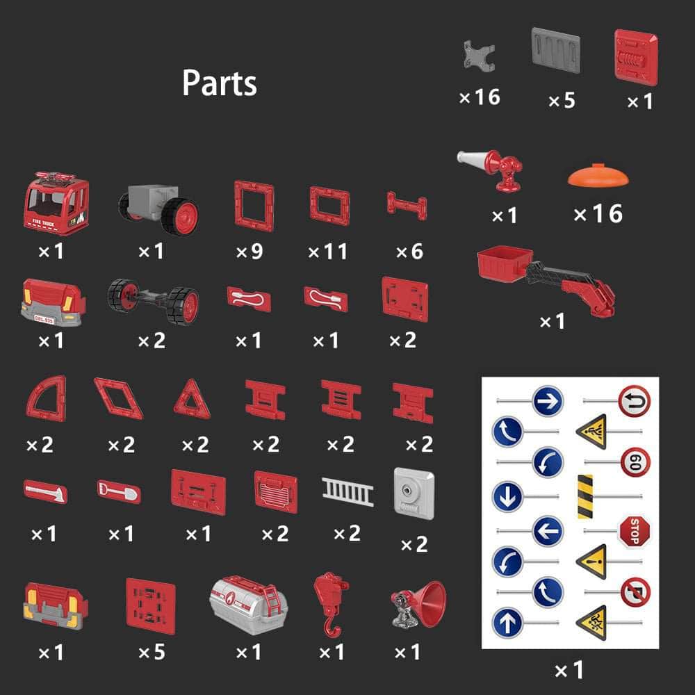 Magnetic Fire Truck Diy With Music Lights - Christmas Gift