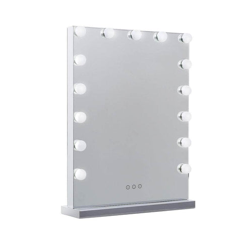 Makeup Mirror 43x61cm Hollywood Vanity with LED Light Tabletop Wall