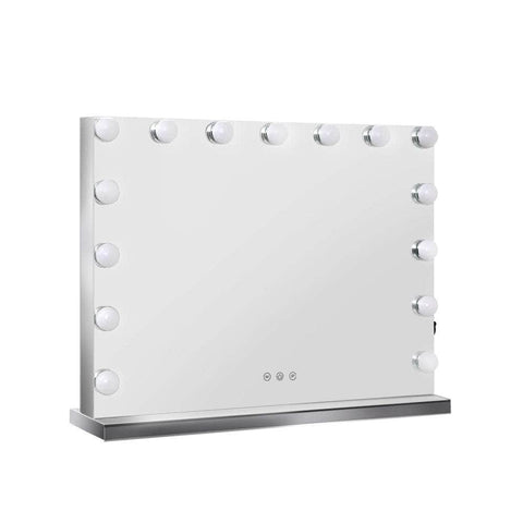 Makeup Mirror 58x46cm Hollywood Vanity with LED Light Tabletop Wall