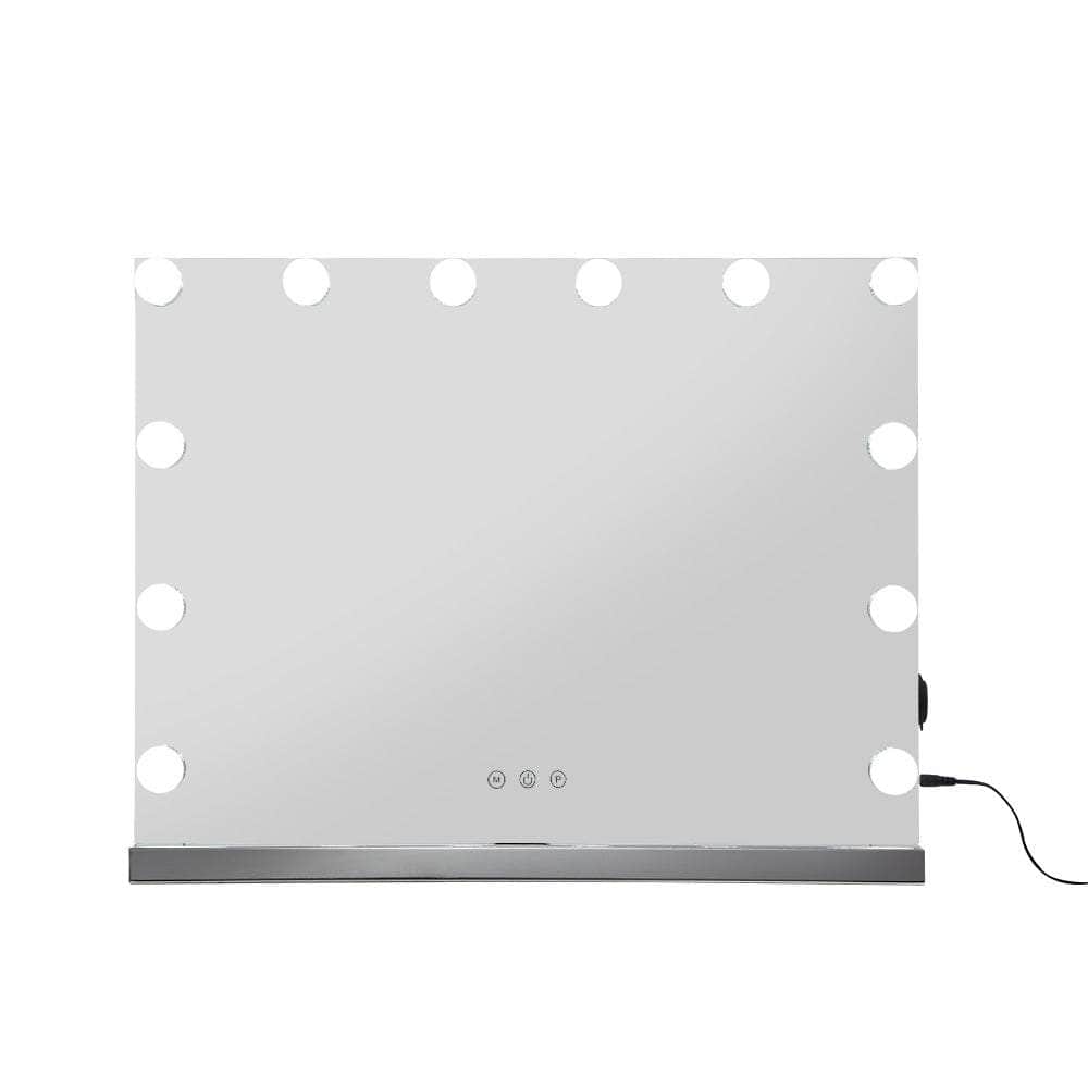 Makeup Mirror 58x46cm Hollywood Vanity with LED Light Tabletop Wall