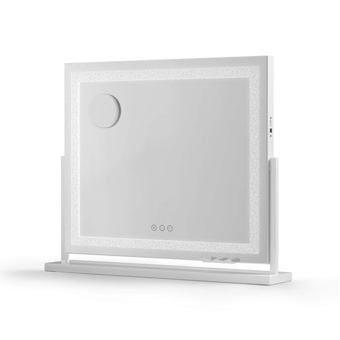 Makeup Mirror 60x50cm 360～ Rotatable Vanity Mirror with Lights Crystal LED