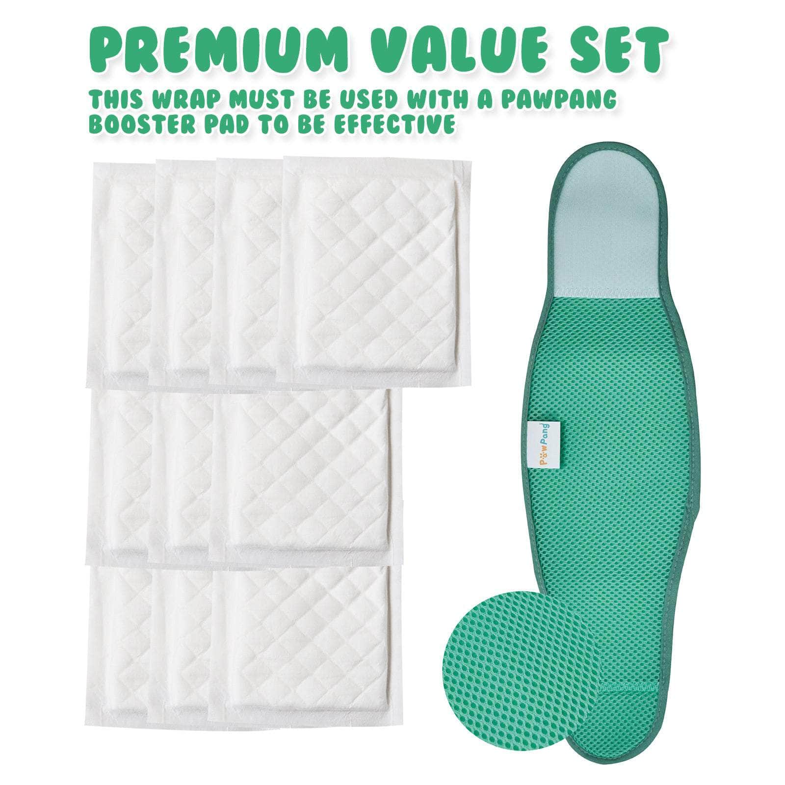 Male Dog Wrap S + 10x Diaper Booster Pads