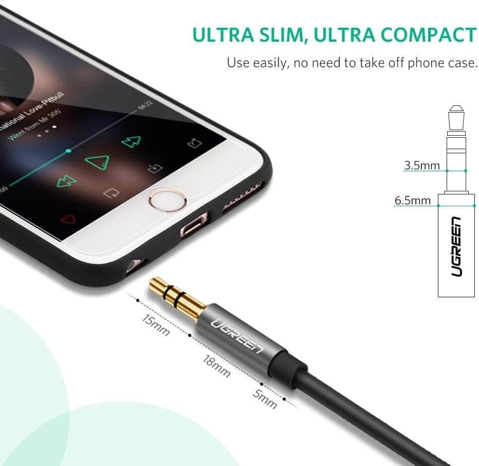 Male to 3.5mm Female Extension Cable 3m Black