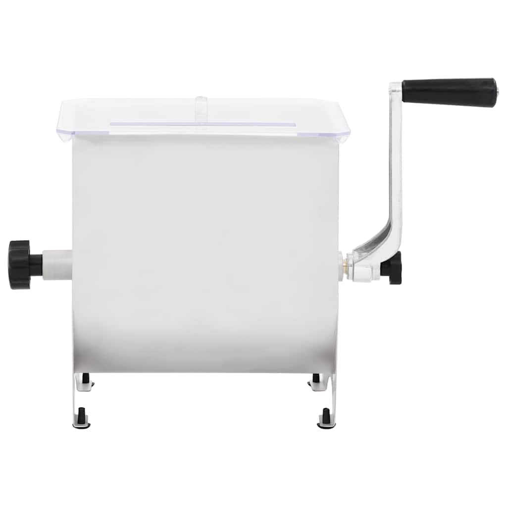 Silver colour - Manual Meat Mixer with Lid Silver Stainless Steel