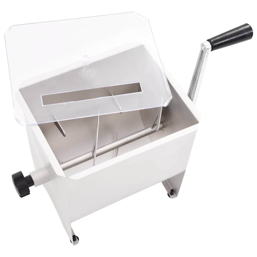 Food Mixers & Blenders - Manual Meat Mixer with Lid Silver Stainless Steel