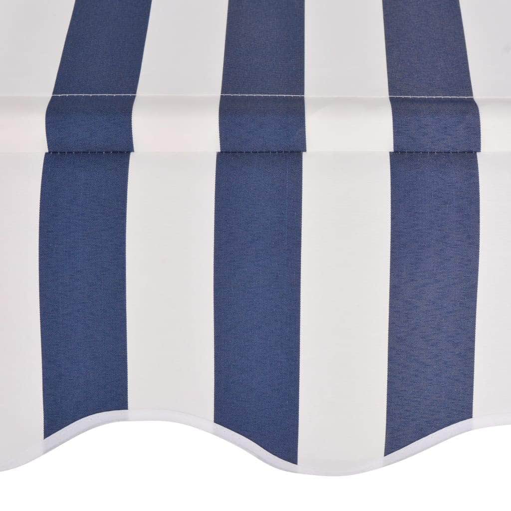 Manual Retractable Awning 200 cm Blue and White Stripes - Simple deals