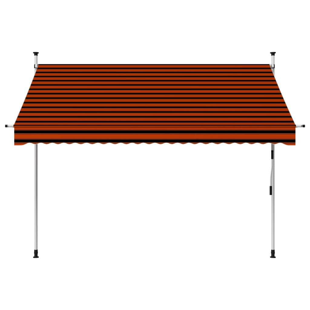Manual Retractable Awning 250 cm Orange and Brown