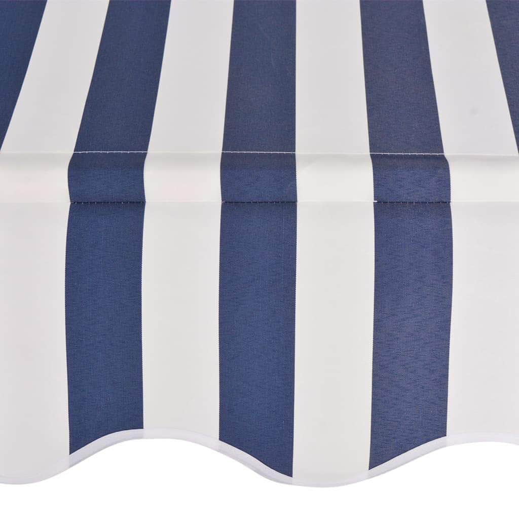 Manual Retractable Awning 300 cm Blue and White Stripes - Simple deals