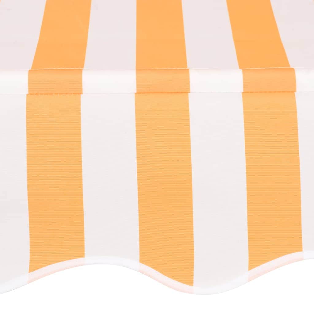 Manual Retractable Awning 350 cm Yellow and White Stripes